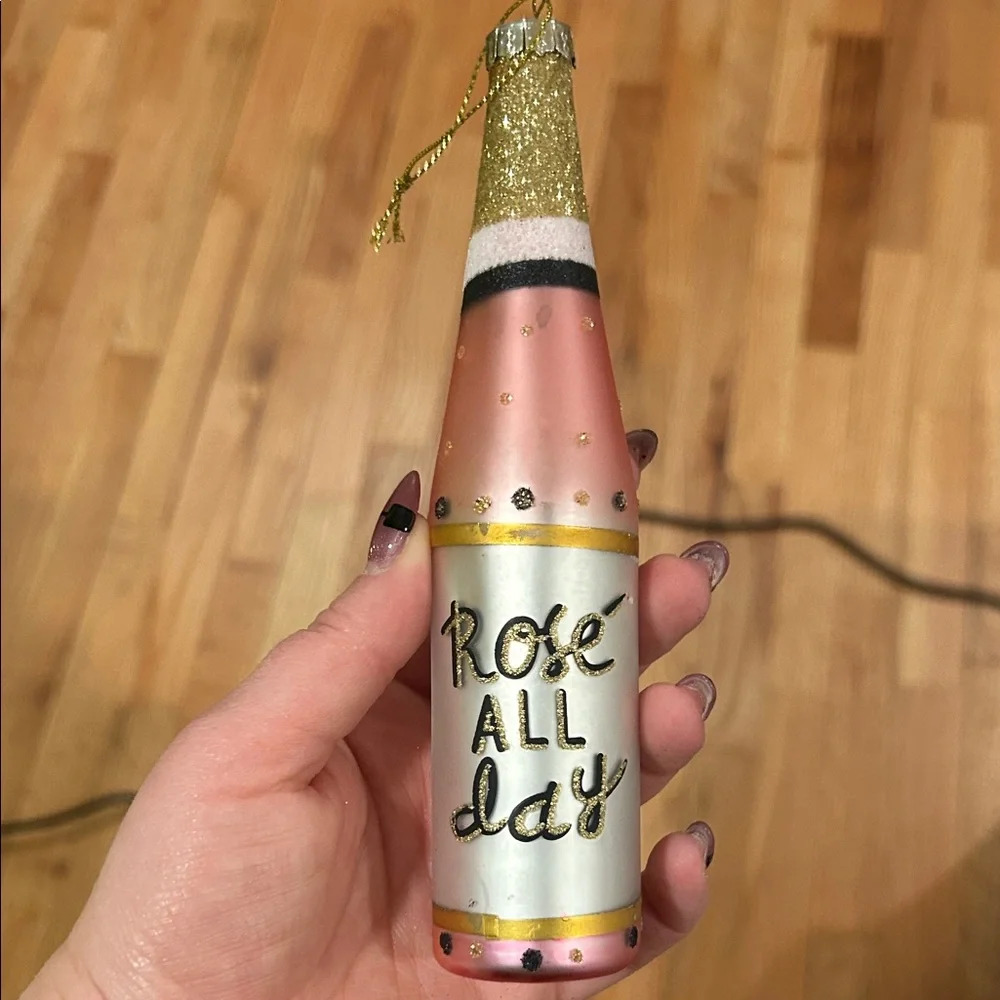 pier 1 Rose All Day Champagne Ornament